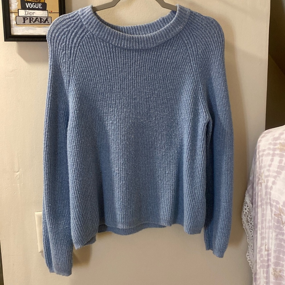Tahari Blue Crewneck Sweater